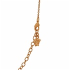 Versace Women's Logo Necklace in Gold/Black 