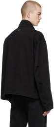 Wooyoungmi Black Cropped Denim Jacket