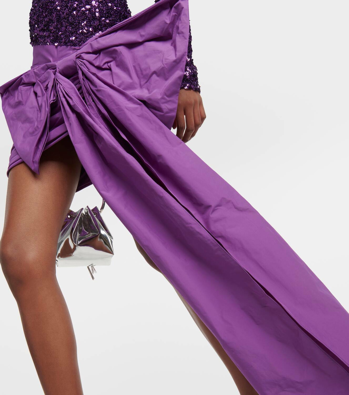 ROTATE ロテート ワンピース Bridal bow-detail sequined1039689 Rotate Bridal bow-detail mesh minidress ROTATE Birger