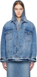 Juun.J Blue Faded Denim Jacket