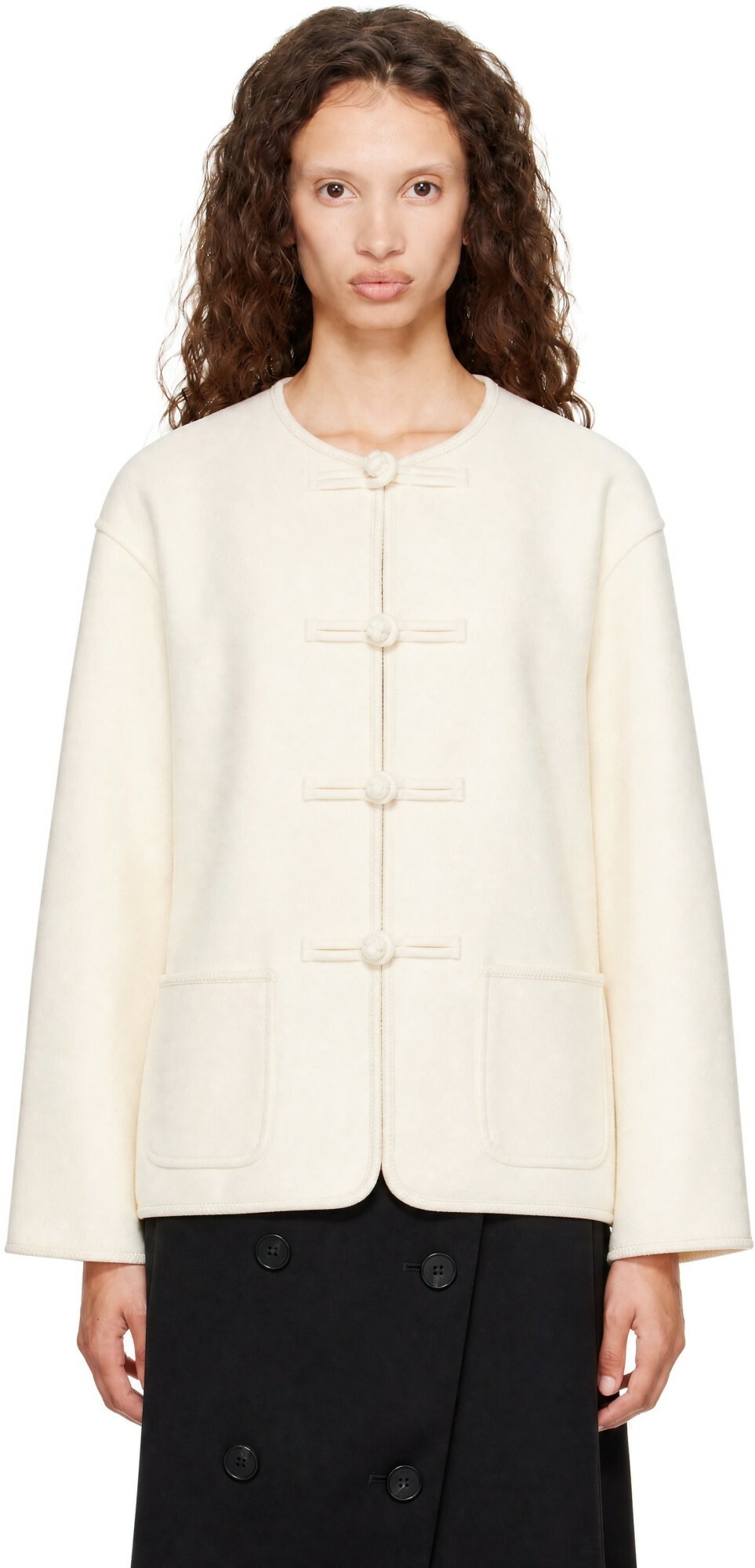 Róhe Off-White Double-Faced Wool Pankou Jacket