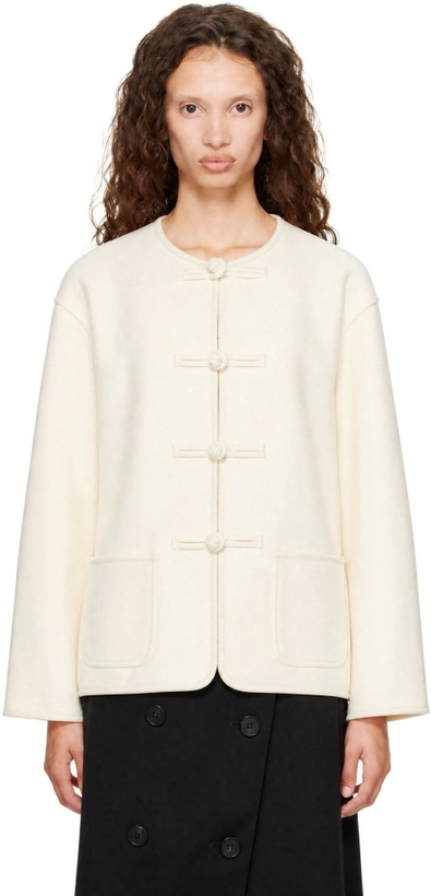 Photo: Róhe Off-White Double-Faced Wool Pankou Jacket