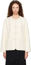 Róhe Off-White Double-Faced Wool Pankou Jacket