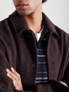 Paul Smith - Striped Merino Wool Polo Sweater - Blue