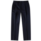 Maison Margiela Men's Pleated Wool Pant in Dark Navy