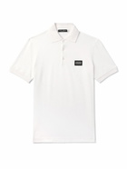 Dolce&Gabbana - Logo-Appliquéd Cotton-Piqué Polo Shirt - White