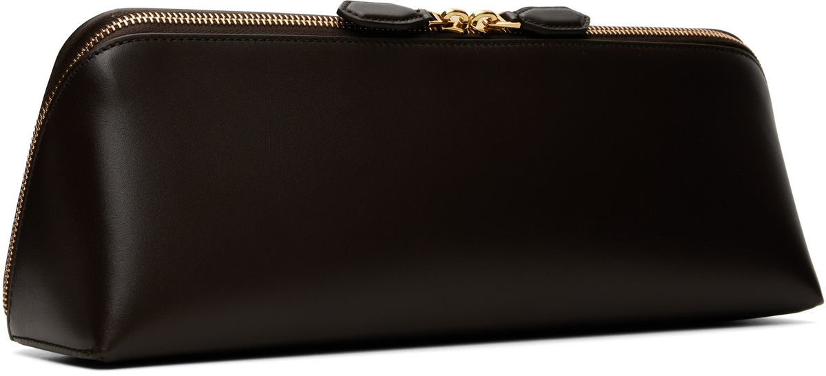 ALAÏA Brown Delta Clutch