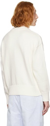 AMI Paris White Ami de Cœur Sweater