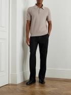 Brioni - Cotton, Silk and Cashmere-Blend Polo Shirt - Neutrals