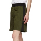 Maison Margiela Green and Black Washed Nylon Shorts