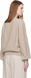Baserange Beige Soar V Neck Sweater