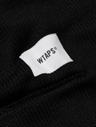 WTAPS - Palmer Logo-Appliquéd Knitted Zip-Up Cardigan - Black