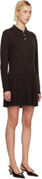 Sandy Liang Brown Hague Sweater Minidress