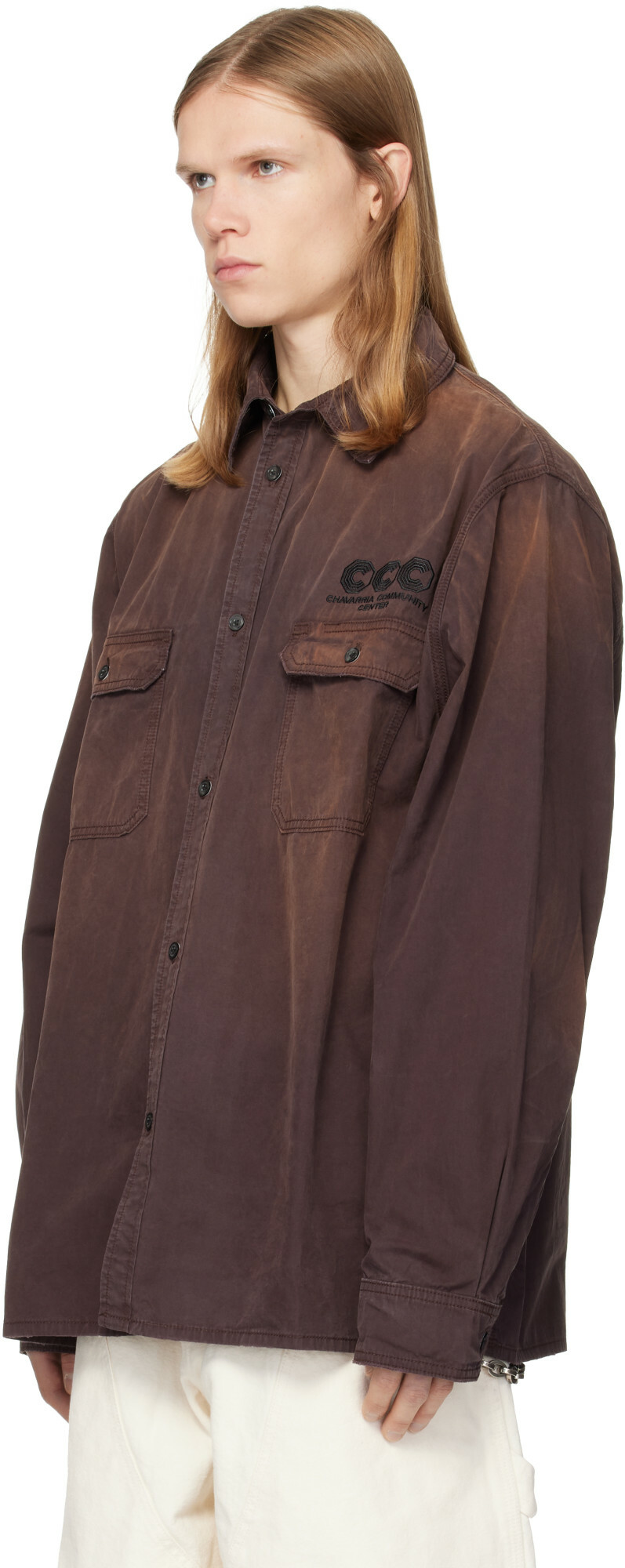 WILLY CHAVARRIA Brown OS LS Workwear Corcoran Overshirt