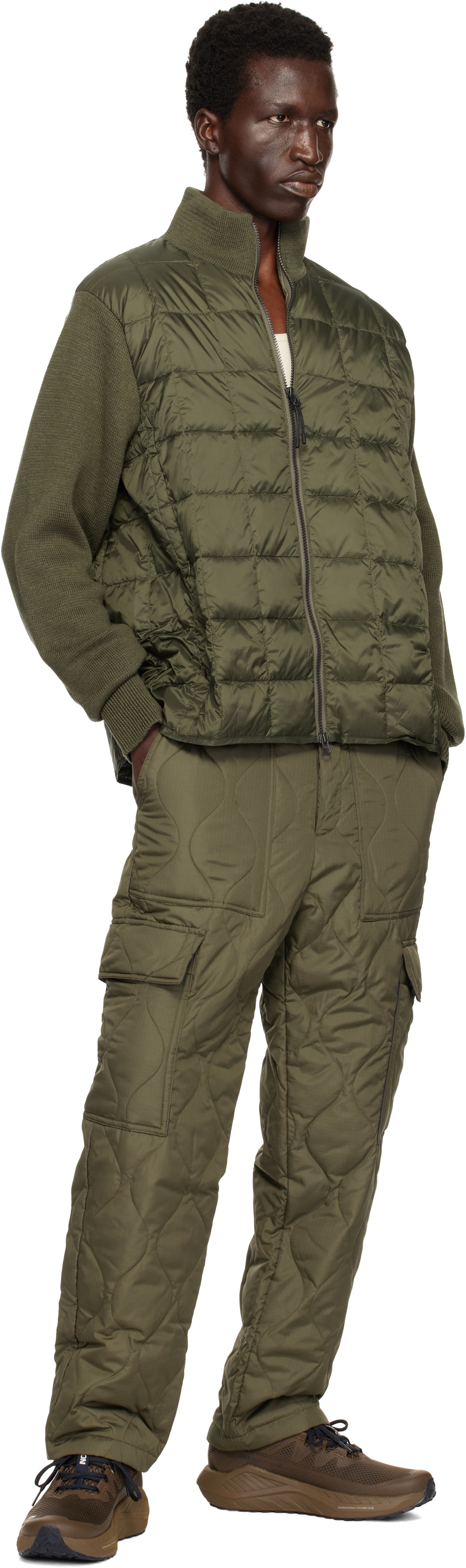 TAION Khaki Military Down Cargo Pants