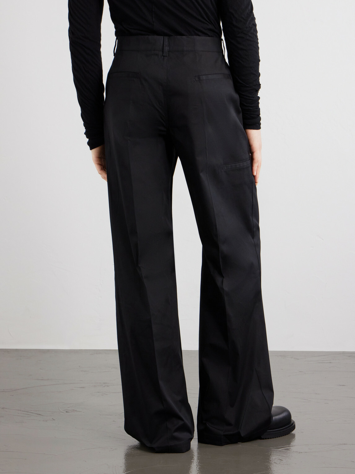 Rick Owens - Wide-Leg Cotton-Blend Canvas Trousers - Black