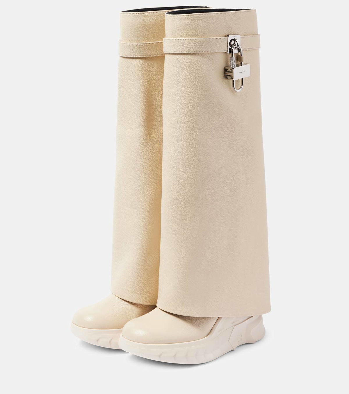 Givenchy Shark Lock leather biker boots Givenchy