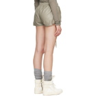Rick Owens Taupe Tower Fog Boxer Leather Shorts