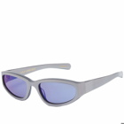 Flatlist x Veneda Carter Daze Sunglasses in Metallic Silver