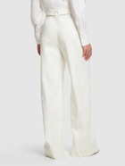 ALBERTA FERRETTI Split Cotton Gabardine Wide Pants