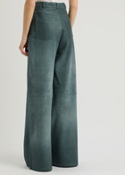 Arma Catania Degradé Wide-leg Suede Trousers Blue