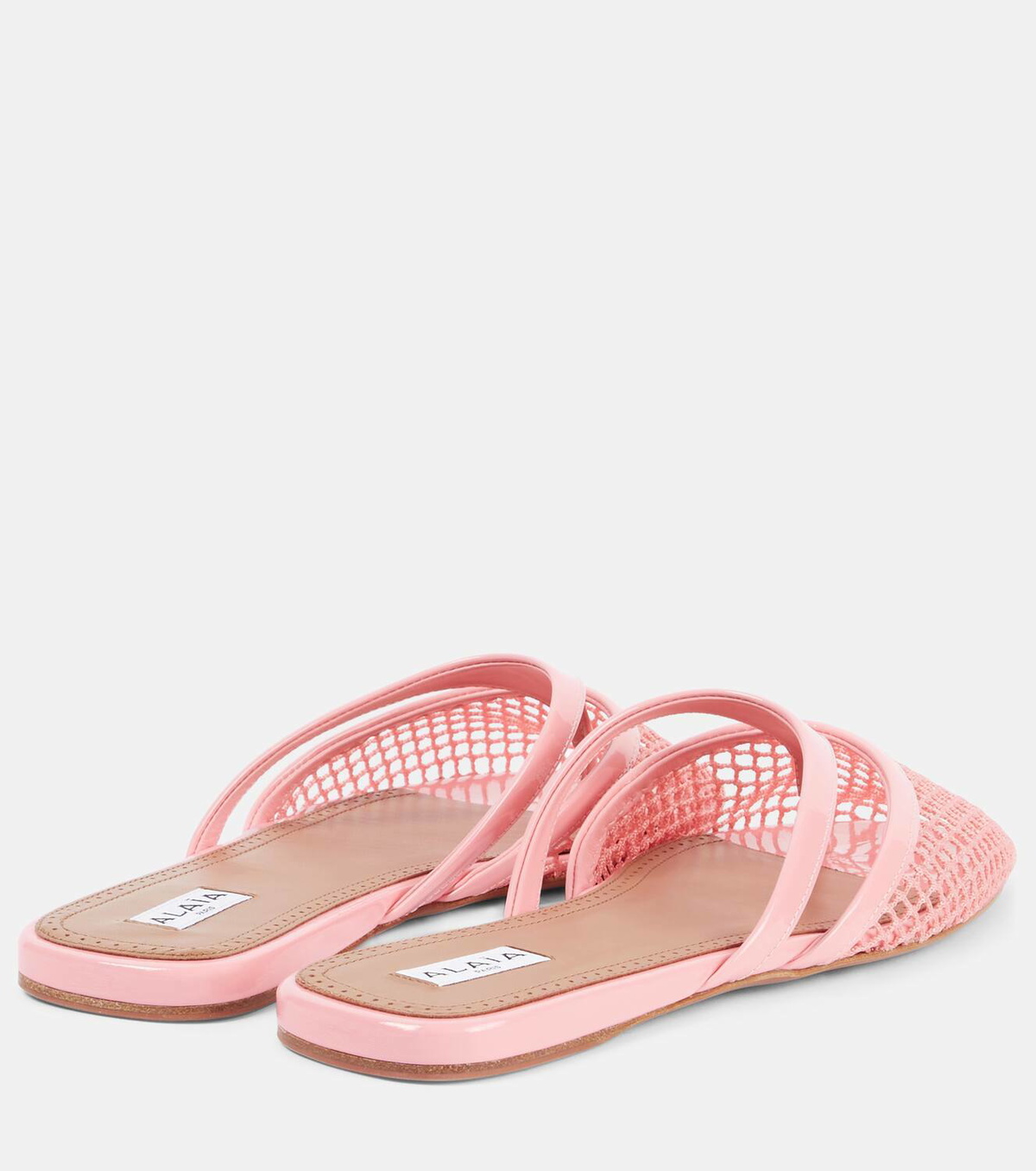 Alaïa Infradito fishnet mesh mules