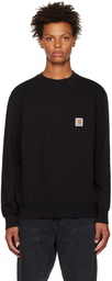 Carhartt Work In Progress Black Patch Pocket Sweatshirt