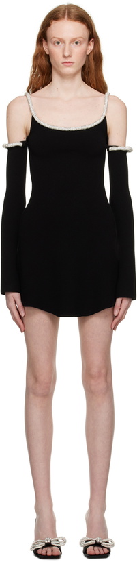Photo: MACH & MACH Black Crystal Tube Minidress