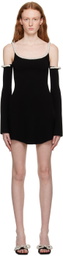 MACH & MACH Black Crystal Tube Minidress