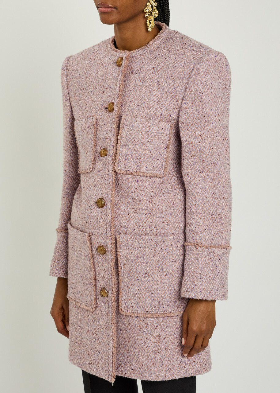 Chloe Tweed Coat Violet