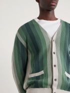 Beams Plus - Striped Cotton Cardigan - Green