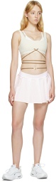 Nike White & Beige Jacquemus Edition Pleated Miniskirt