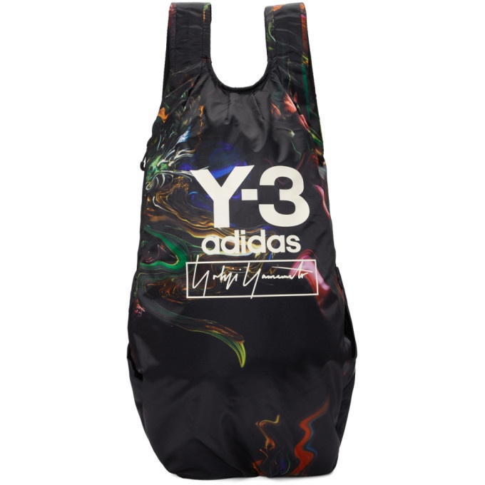 Photo: Y-3 Black and Multicolor Logo Backpack