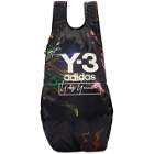 Y-3 Black and Multicolor Logo Backpack