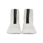 Alexander McQueen White Suede Tread Slick High Sneakers