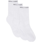 1017 ALYX 9SM Three-Pack White Logo Socks