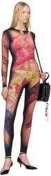 Marine Serre Multicolor Recycled Draped Statue Jersey Unitard
