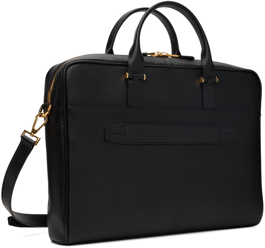 TOM FORD Black Grain Leather Slim Briefcase