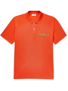 ALEXANDER MCQUEEN - Slim-Fit Logo-Embroidered Cotton-Piqué Polo Shirt - Orange