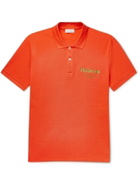 ALEXANDER MCQUEEN - Slim-Fit Logo-Embroidered Cotton-Piqué Polo Shirt - Orange