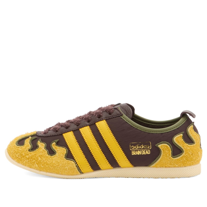 Photo: Adidas x Brain Dead Japan Lo Sneaker in Shadow Brown/Hazy Yellow/Off White