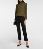 Tom Ford - Padlock snake-effect leather slingback flats