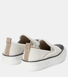 Brunello Cucinelli Monili-embellished slip-on sneakers