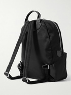 Kiton - Logo-Print Leather-Trimmed Nylon-Twill Backpack