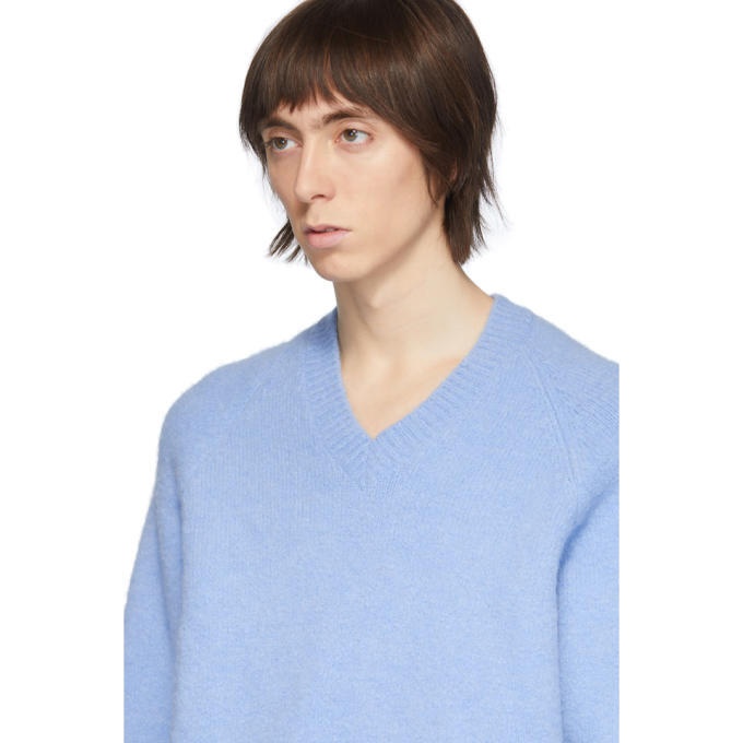 Our Legacy Blue Fuzzy Raglan Sweater Our Legacy