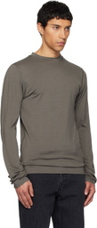 Rier Gray Roundneck Jersey Wool T-shirt
