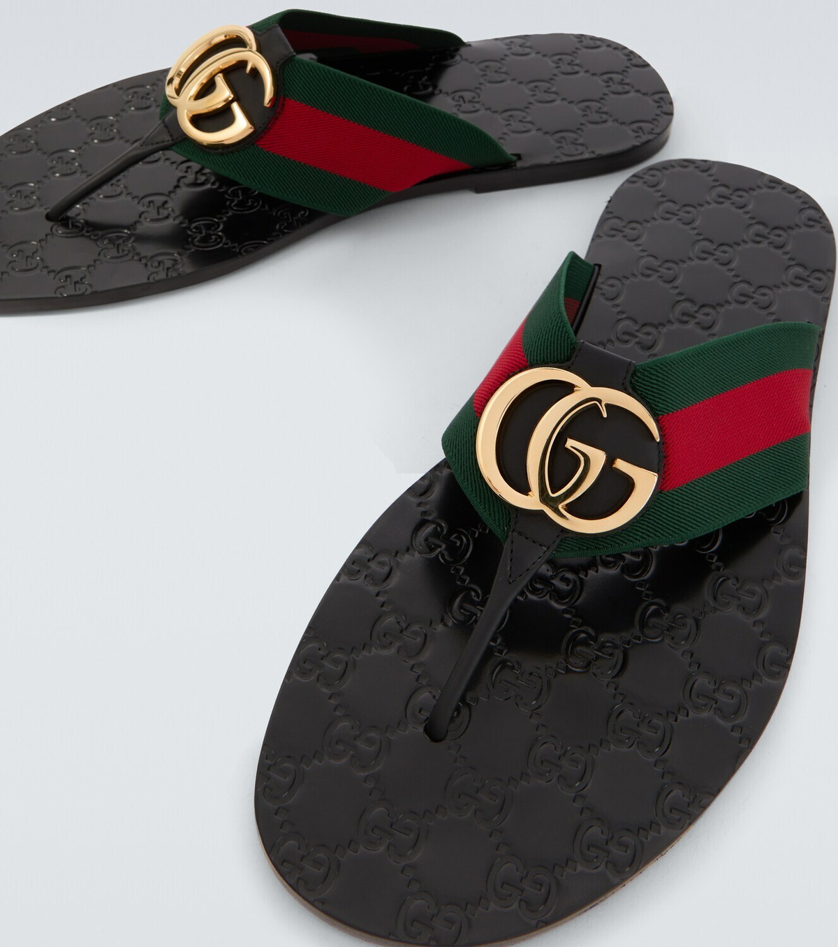 Gucci Riviera GG leather thong sandals