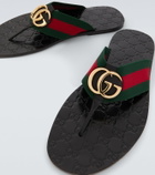 Gucci Riviera GG leather thong sandals
