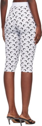 Marine Serre White Recycled Moon Jersey Capri Leggings