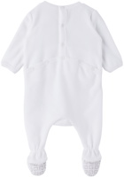 Givenchy Baby White 4G Jumpsuit & Beanie Set